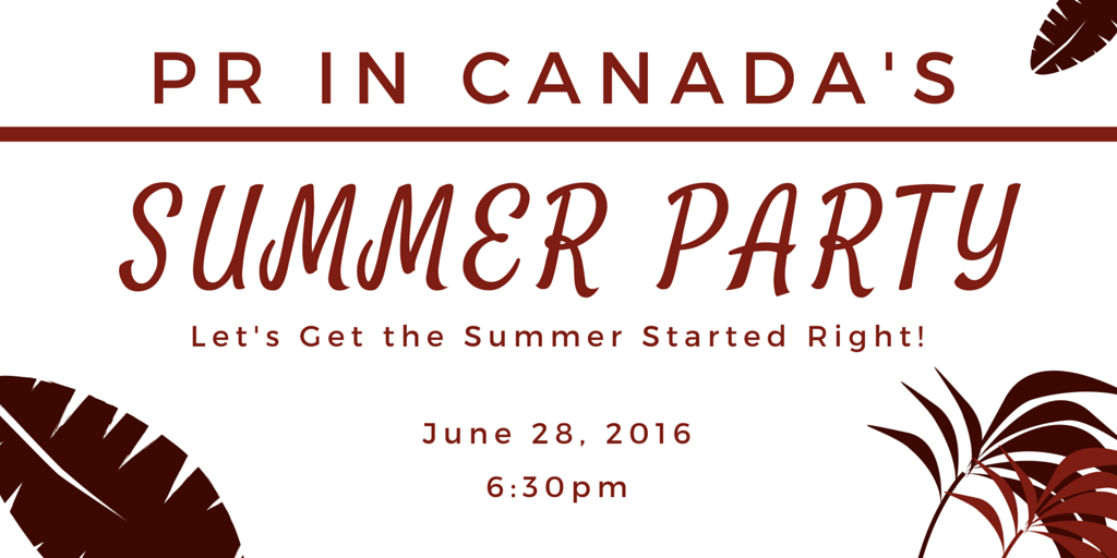 PR In Canada - Summer Party
