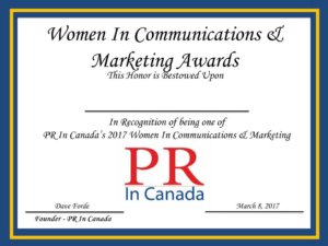 PR In Canada - 2017 Women In Communications & Marketing awards PR In Canada - 2017 Women In Communications & Marketing awards